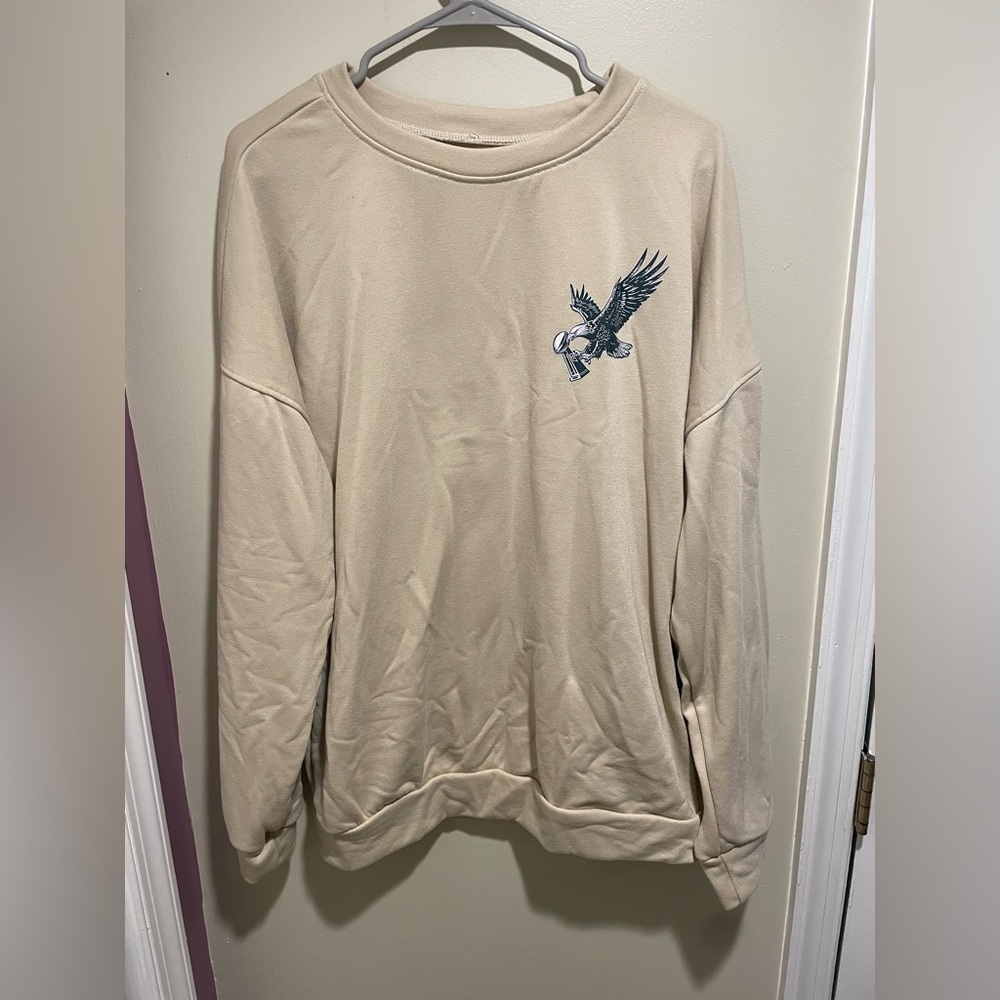 Unisex Philadelphia Eagles Beige Crewneck